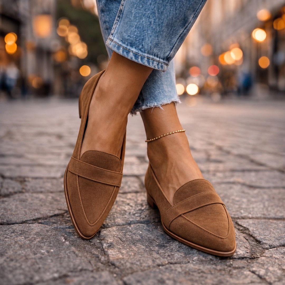 Reese | Pointed-Toe Penny Loafers