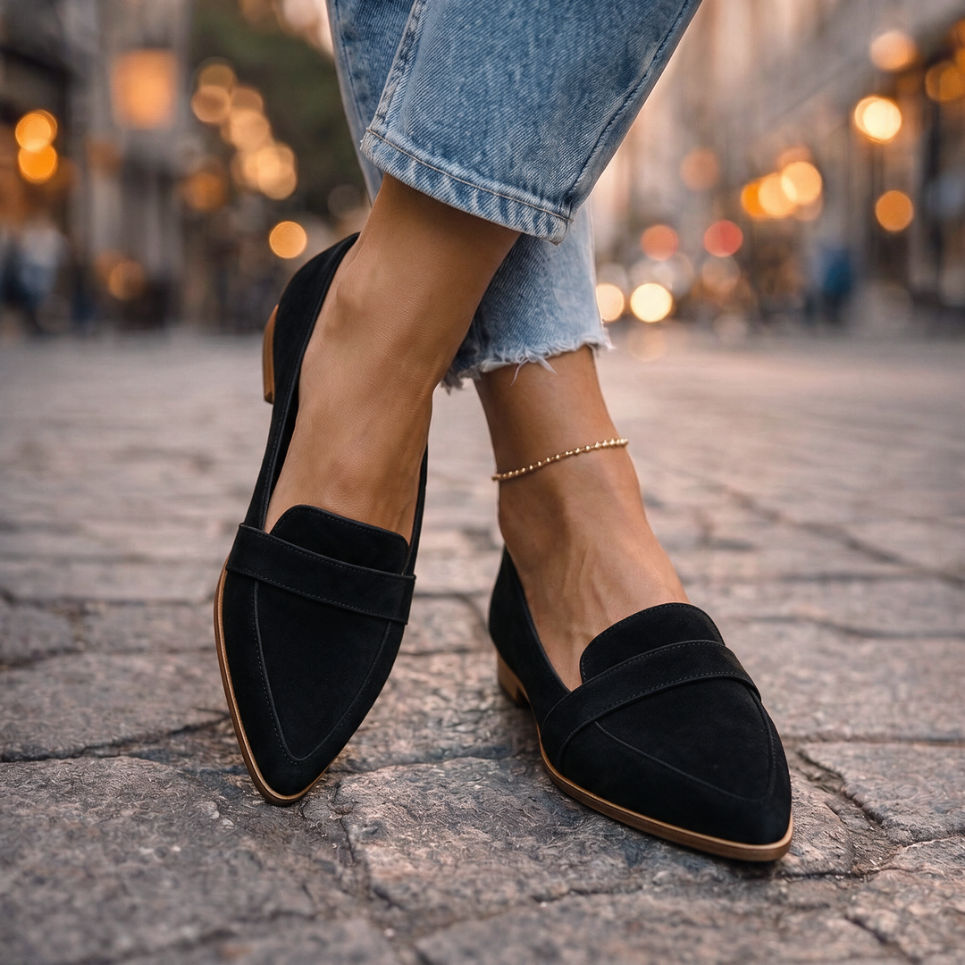 Reese | Pointed-Toe Penny Loafers