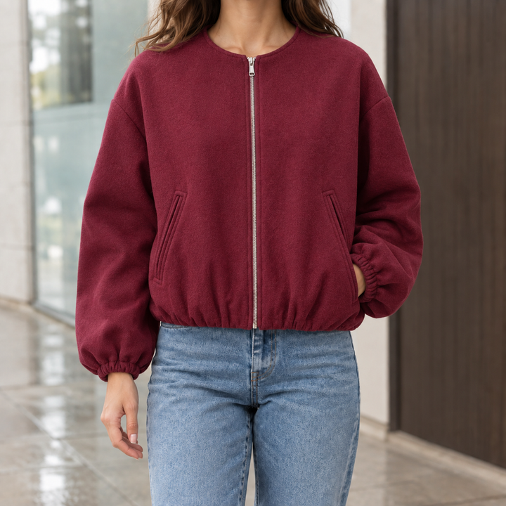 Crystal-Mae Balloon Sleeve Jacket