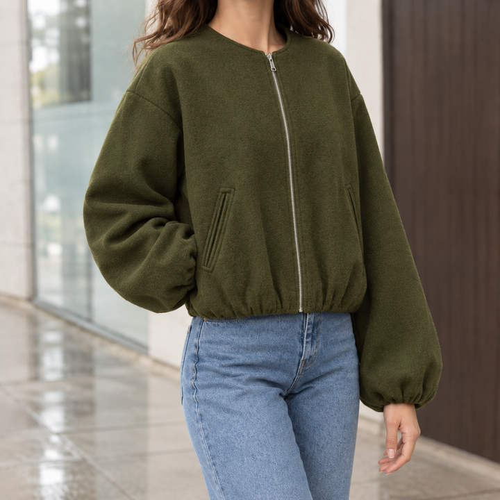 Crystal-Mae Balloon Sleeve Jacket